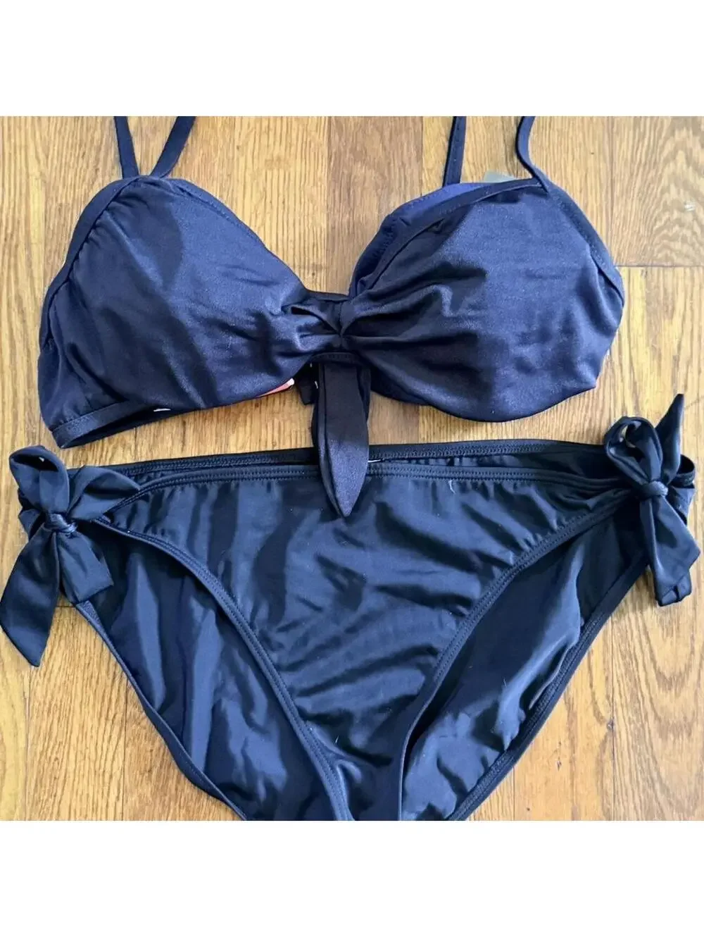 👙Vintage J.Crew Coastal Minimalist Side-Tie Underwire Bikini Set ☀️